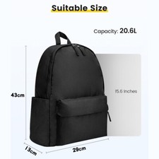 3PCS Black School Backpack Set