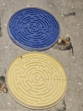2 Vintage 1960s Plastic Maze Puzzle Toys
