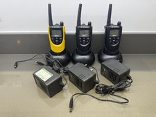 3 x Motorola XTN446 Portable Two-Way Radio PMR 8-Channel with Base Stand Charger