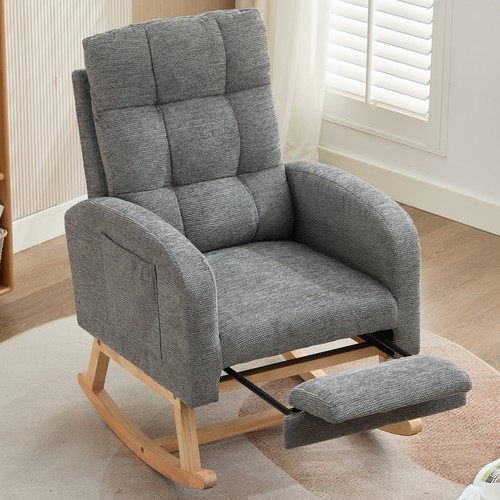 Rocking chair with - rocking, footrest