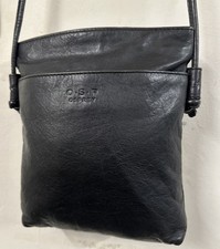 Osprey London Leather Crossbody Messenger Shoulder HandBag Sling Bag Black
