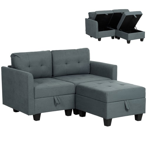 Homcom modular sectional sofa - sectional,