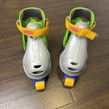 Fisher Price Grow With Me 1 2 3 Roller Skates Ages 2-5 Green Blue Adjusts