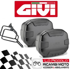 Givi Side Cases Kit TRK35B Black + Brackets Kawasaki KLR 650 Enduro 2014