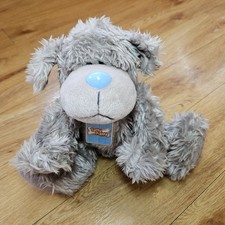 Beautiful Me To You Tatty Teddy Puppy Dog Beanie Super Soft Toy Grey Red Collar