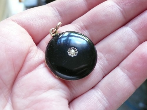 Victorian black enamel - victorian,