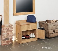 Baumhaus Mobel Oak Shoe Bench with Hidden Storage (COR20C) SRP £385 *DAMAGED*