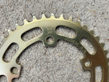 Old School BMX Sugino 44T Gold Chainring 110BCD Alloy 1980s