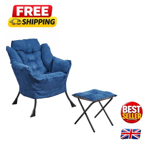 Comfortable blue armchair - blue,