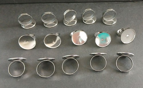 Ring blanks silver - 15,