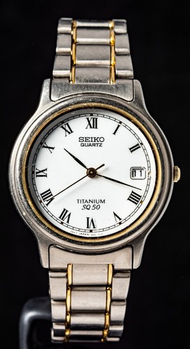Seiko titanium sq50 two - seiko, two-tone