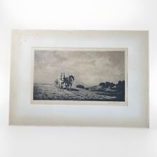JOSEPH KIRKPATRICK-Signed Etching-PLOUGHING-Horses/Farming Scene-Unframed