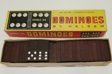 Vintage DOUBLE SIX DOMINOES 28