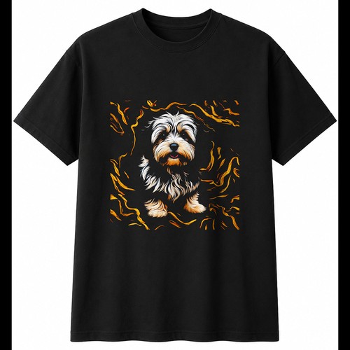 Detailed havanese torn dog - torn,