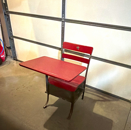 Vintage student school chair - vintage,