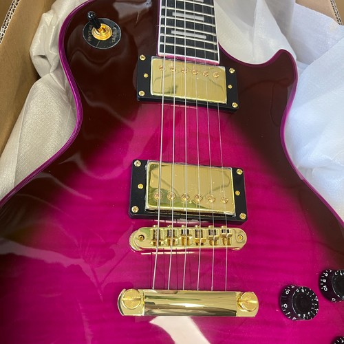 New electric guitar purple - electric, lp