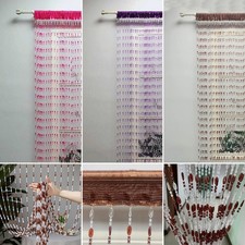 Door Hanging Beaded Curtain Colourful Bead String Fly Screen Divider 100 x 195cm