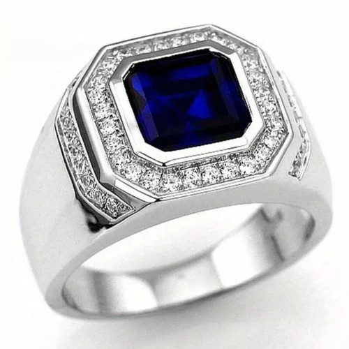 Blue sapphire 45ct bezel - blue, set
