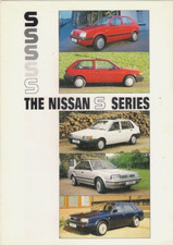 Nissan Micra, Sunny & Bluebird S, SE & GSE 1990 UK Market Foldout Sales Brochure