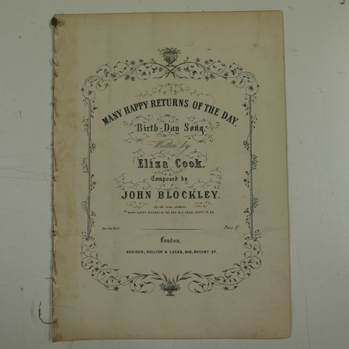 Antique songsheet many happy - antique,