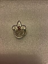 Senior SCOUTS {crescent B/Hole} enamelled 'S' - vintage lapel badge.