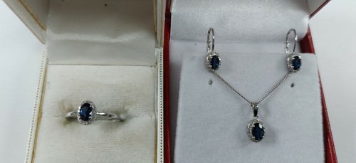 Sapphire diamond cluster - &,