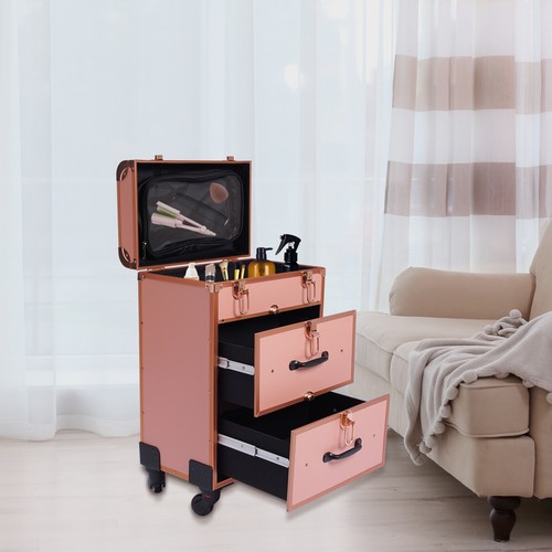 Rolling makeup case - rolling,