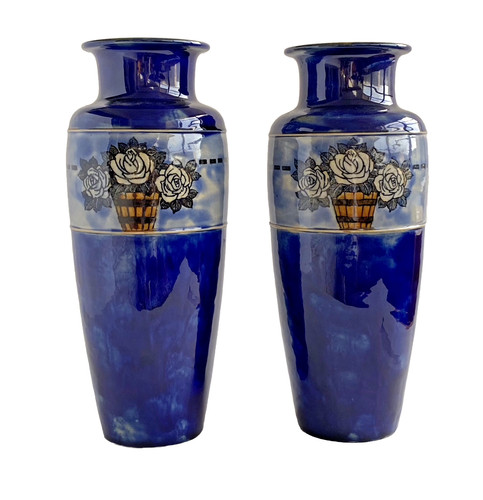 Royal doulton pair lambeth - doulton,
