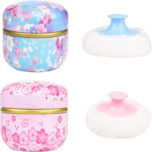 Piece body powder - set, puff