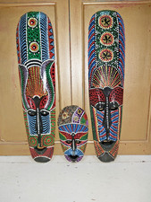 SET OF THREE WOODEN HANDMADE