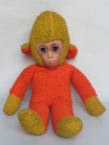 Old toy plush monkey - old, with