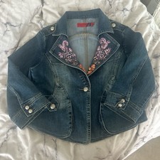 Cropped vintage Denim Jacket from miss posh with embellishments