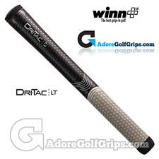 Winn Dri-Tac LT LESS TAPERED Jumbo Grips - Black / Grey x 1