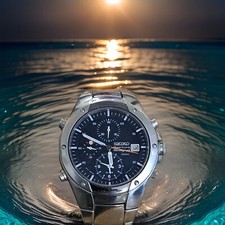 Seiko Sportura Chronograph 7T32-6N00 (2004) - 100m Fully Working.