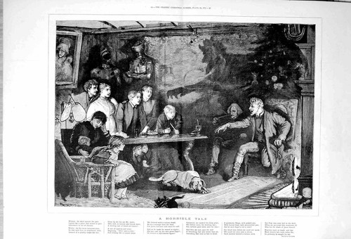 Original old antique print - original,