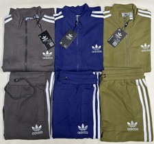 Adidas Trefoil Logo Tracksuit Men's Full Zip Sweatshirt & Jogger Pants Set