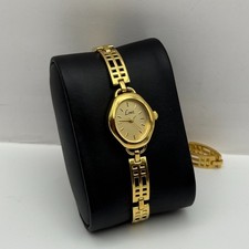 18mm Working Ladies Limit Gold Plated Quartz Watch & Bracelet 6.75 Inches