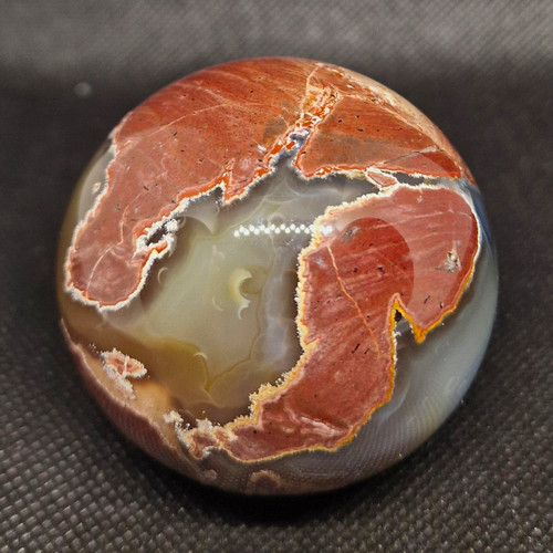 Football agate druzy polished - football,