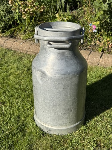 Vintage aluminium milk churn - vintage,