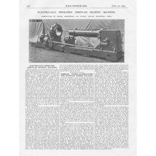 Greenwood & Batley Electric Circular Shaping Machine Vintage Print 1931