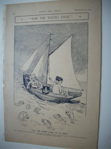 1905 louis wain - louis, cartoon