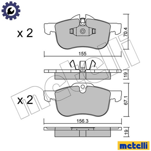 Brake pad set disc - set,