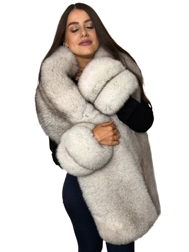 Double sided blue fox fur - double,