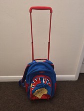Paddington Bear Wheeled Rucksack Backpack Suitcase - Childs - VGC
