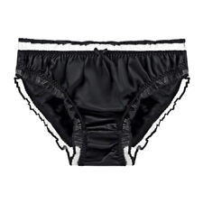 Girls 100% Silk Panties Black