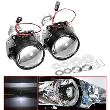 2X Bi-Xenon Projector Lens 2.5" RHD Headlight Kit Hi-Lo Beam Car Retrofit H4 H7