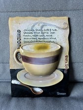 Durham 3D Cappuccino Hanging Sign Kitchen Signed Brown/Black Small Decor Wall
