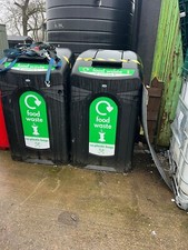 Black recycling bin industrial - black,