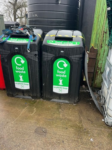 Black recycling bin industrial - recycling,