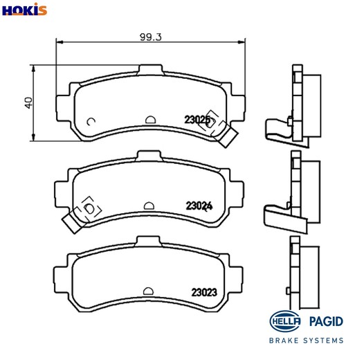 Brake pad set disc - disc,